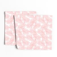 palm print fabric pastel pink nursery baby design