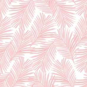 palm print fabric pastel pink nursery baby design