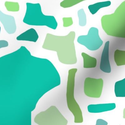 Confetti in Multi -Greens and Aqua