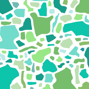 Confetti in Multi -Greens and Aqua