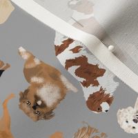 2020 dog breeds tea towel calendar - grey