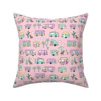 vintage camper van fabric // rv road trip design - pastel