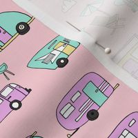 vintage camper van fabric // rv road trip design - pastel