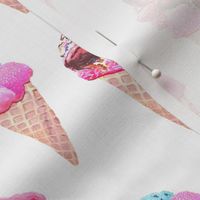 icecream cones in pink // summer ice cream cones