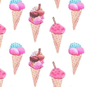 icecream cones in pink // summer ice cream cones