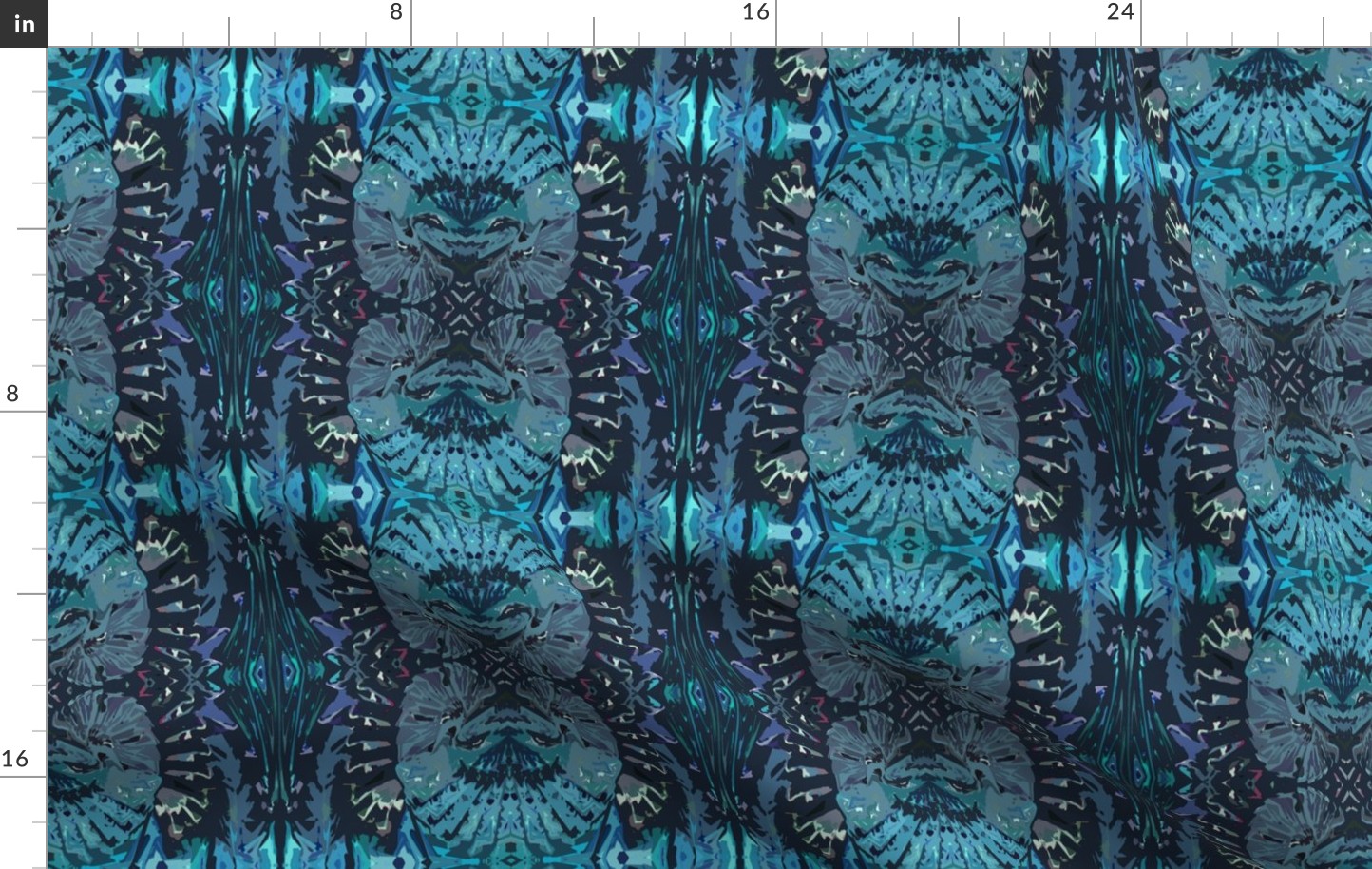 Western Native Pattern 1  Blue Aqua