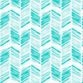 watercolor feather - teal