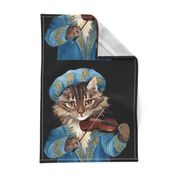 1 cats maine coon renaissance violins violinists music musicians   vintage retro kitsch whimsical anthropomorphic medieval aristocrats nobles