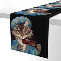 1 cats maine coon renaissance violins violinists music musicians   vintage retro kitsch whimsical anthropomorphic medieval aristocrats nobles