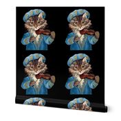 1 cats maine coon renaissance violins violinists music musicians   vintage retro kitsch whimsical anthropomorphic medieval aristocrats nobles