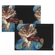 1 cats maine coon renaissance violins violinists music musicians   vintage retro kitsch whimsical anthropomorphic medieval aristocrats nobles