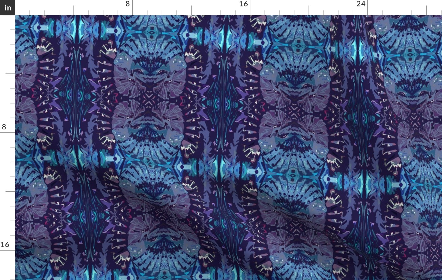 Western Native Tribal Pattern 1 Blue Plum