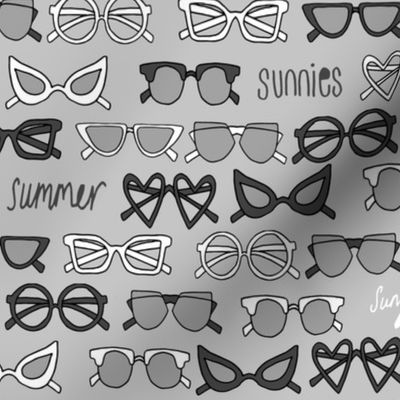 sunglasses fabric // cute summer girls sunnies sunglasses beach design - grey