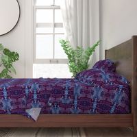 Western Tribal Native Pattern 1 Purple Aqua