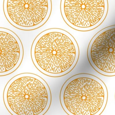 Orange Slices on White