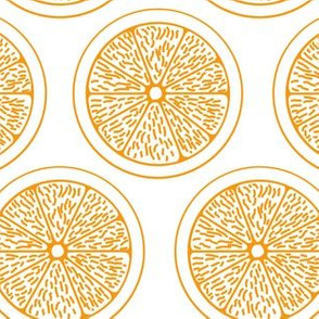 Orange Slices on White