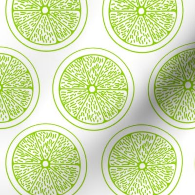 Lime Slices on White