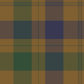 Isabella (MacTavish) Fraser Wedding tartan, original size, weathered colors, 1785