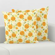 Orange Citrus Pattern- Larger Print
