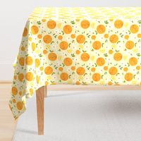 Orange Citrus Pattern- Larger Print