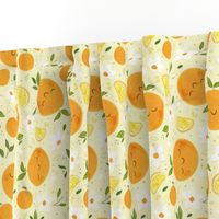 Orange Citrus Pattern- Larger Print