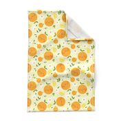 Orange Citrus Pattern- Larger Print