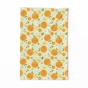 Orange Citrus Pattern- Larger Print