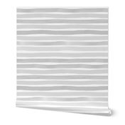 Watercolor Stripes Light Gray by Friztin