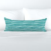 Watercolor Stripes M+M Teal by Friztin