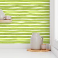 Watercolor Stripes M+M Lime by Friztin