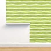 Watercolor Stripes M+M Lime by Friztin