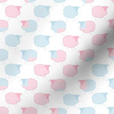 A Flock of Pastel Sheep in Zigzag