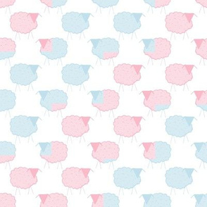 A Flock of Pastel Sheep in Zigzag