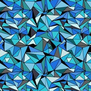 Sapphire Blue Triangles
