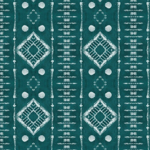 Faux Shibori Ladders Pattern in Teal