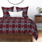 Western Tribal Native Pattern 1 Red Cocoa