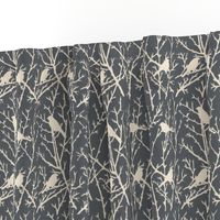 branchy bird - grey/sand