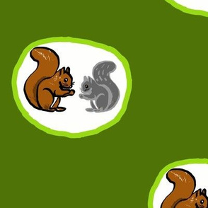Large Squirrels Polka Dots