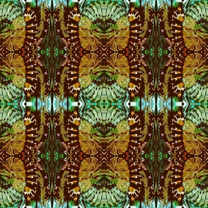 Western Tribal Native Pattern 1 Green Rust