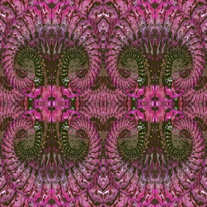 Western Tribal Native Pattern 3 Pink Green