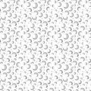 Bubbles Water Drops || Black White Gray Grey Spots Dots Champagne Cocktail Drink _ Miss Chiff Designs 
