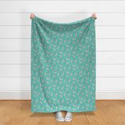Narwhal  Grey on Green Mint