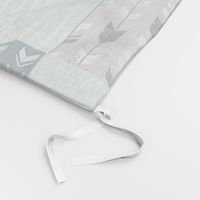 Rotated- Patchwork Deer in WHITE, mint, navy, and grey