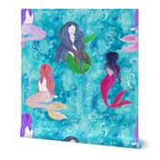 Beautiful Watercolor Mermaids