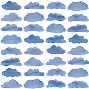 Blue Watercolor Clouds