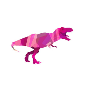 Geometric T-Rex Pink