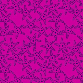 Starfish Background (purple on pink)