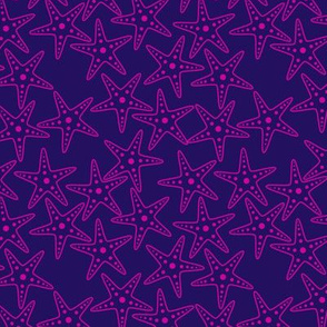 Starfish Background (pink on purple)