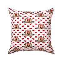 Yorkie Beauty red hearts white M