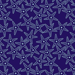 Starfish Background (light teal on purple)